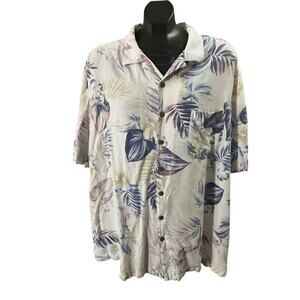 Tropical Print Button-Up Shirt – Size XL